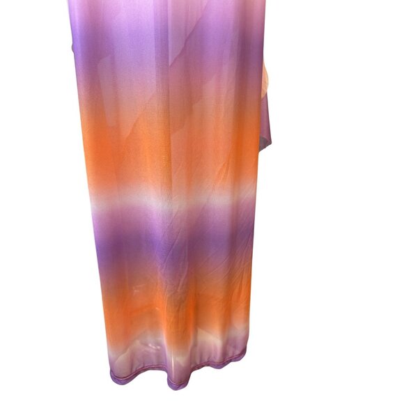 2/$30 NWT PrettyLittleThing 8 Gradient Ruffle Maxi Dress Adjustable Straps - Picture 12 of 16